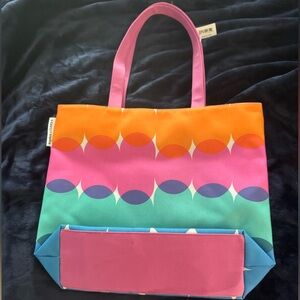 NWT Clinique x Kapitza Multicolored Tote Beach Pool Travel Bag NEW